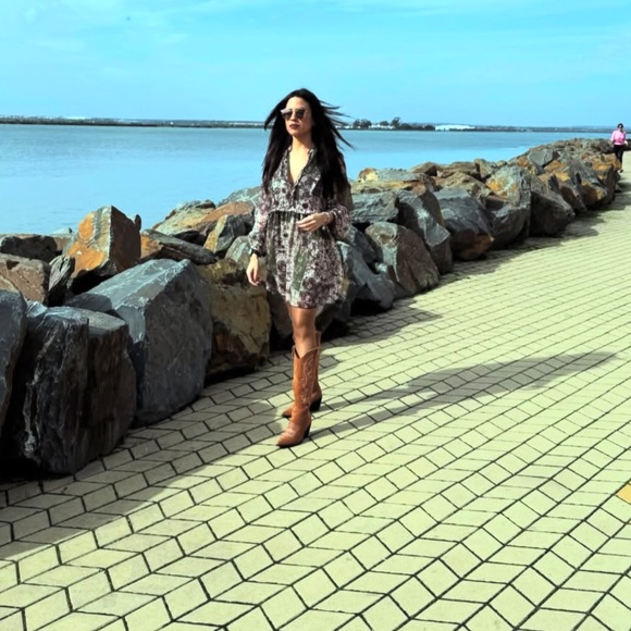 Zara Ruffled Print Mini Dress - Picture 5 of 12